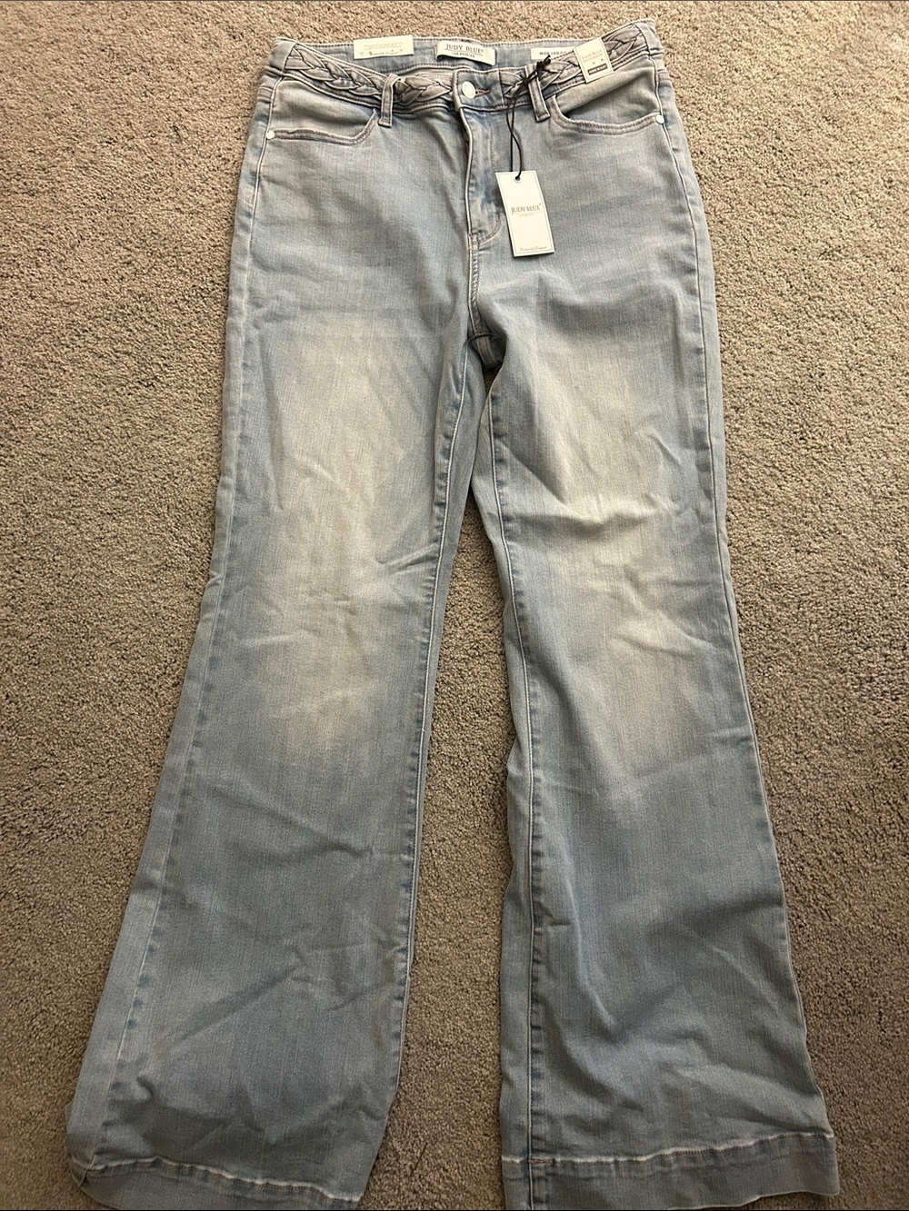 Judy Blue Light Wash Wide Leg Jeans